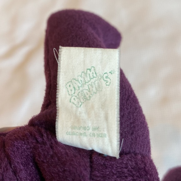 Salvinos Bamm Beanos Beanie Baby Plush Purple David Justice Indians Braves - Picture 4 of 8